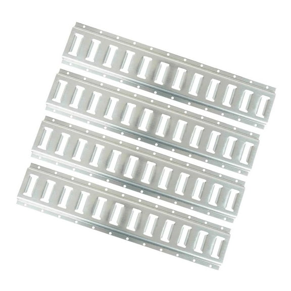 4 Pack 5' Horizontal E-Track Tie-Down Rail - Galvanized Steel Trailer Tie Down Track, 12 Gauge Heavy Duty E-Track System for Cargo Securement in Vans & Trucks - Gray