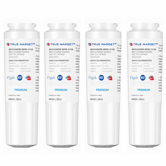 Water Filter Replacement For EveryDrop EDR4RXD1, Water Filter 4, Whirlpool WHR4RXD1, KAD4RXD1 and 469006 Refrigerator Water Filters New 4 Pack