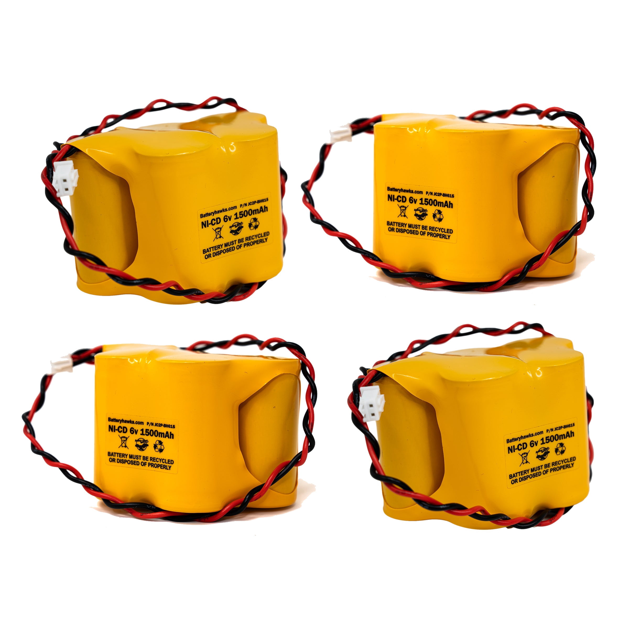 (4 Pack) ELB 615N ELB615N Ni-CD SC1500MAH 6V 4293239 for Exit Sign ...