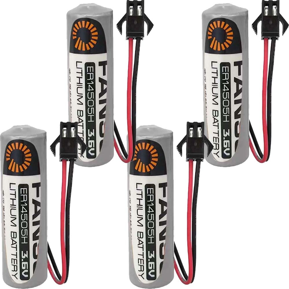 4 Pack ER14505H Battery AA ER14505 Battery 2700mAh 3.6V Battery with Plug