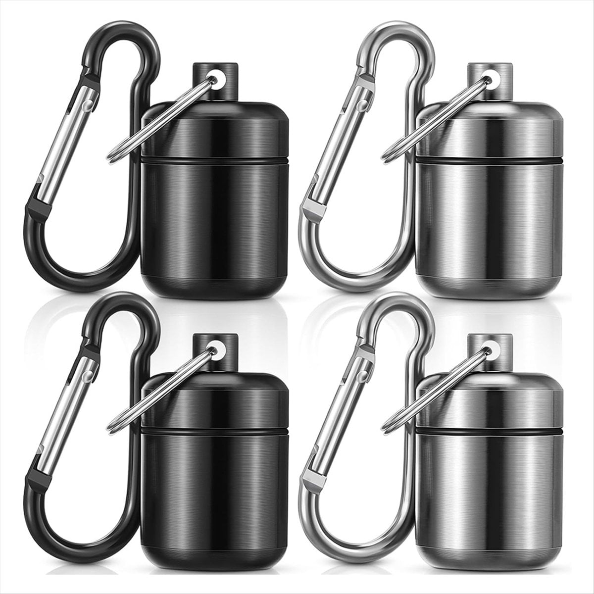 Plug Keychain 4 Pack Ear Plug Carrying Case Keychain, Portable Keychain Pill Case ...