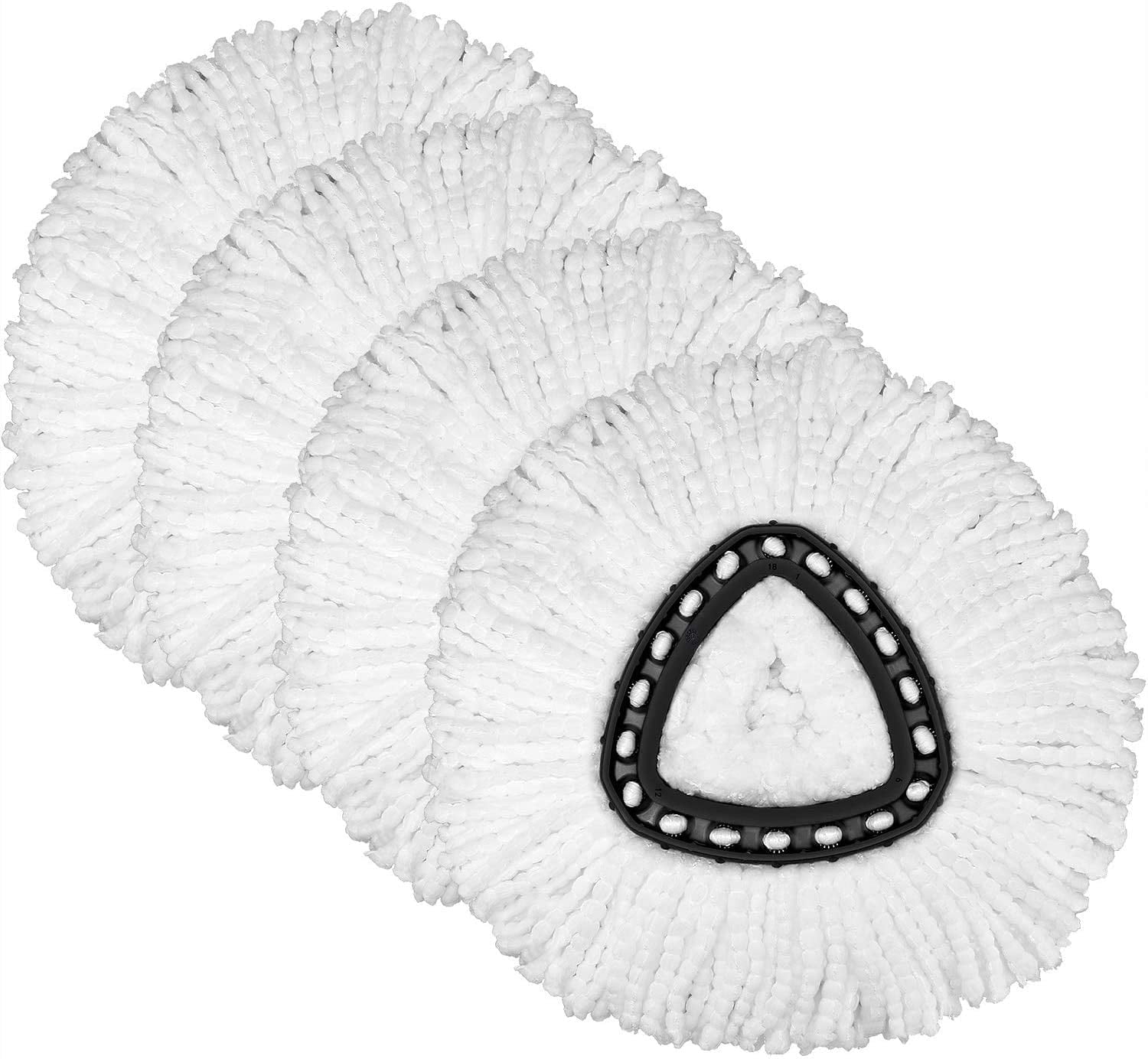 4 Pack EasyWring Spin Mop Refill Replacement Head Compatible with O