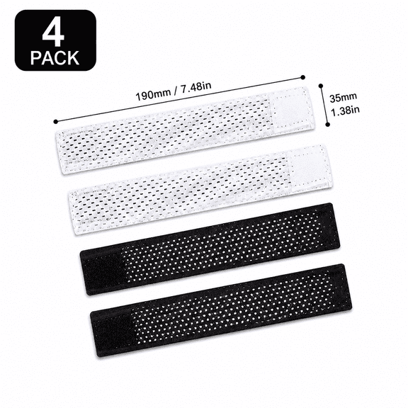 4 Pack Elastic Arm Sleeve Holders with Hook-and-Loop Fastener, Non-Slip Sports Armband Clips for Softball, Soccer, Basketball, Keep Jersey Sleeves from Sliding Down, Universal Fit for Athletes