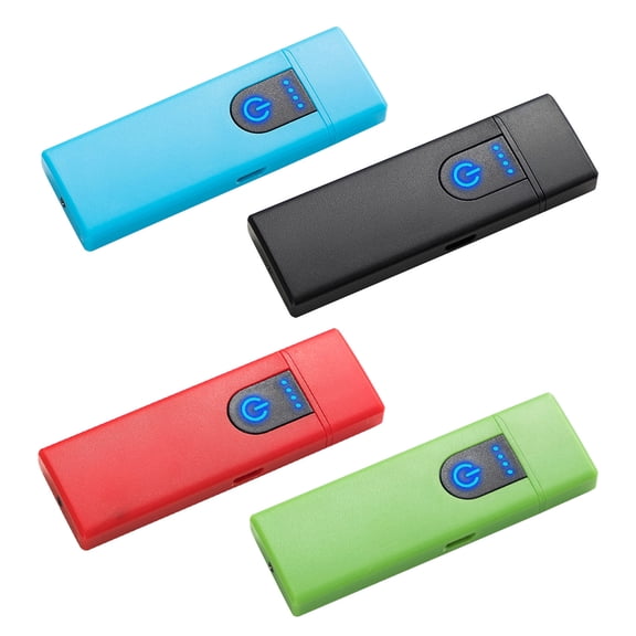 4 Pack Electric Lighter, Smart Electronic Lighter, Mini USB Rechargeable Lighter Touch Ignition Windproof Flameless Lighter Lightweight Plasma Lighter with Power Indicator for Boyfriends Father Gifts