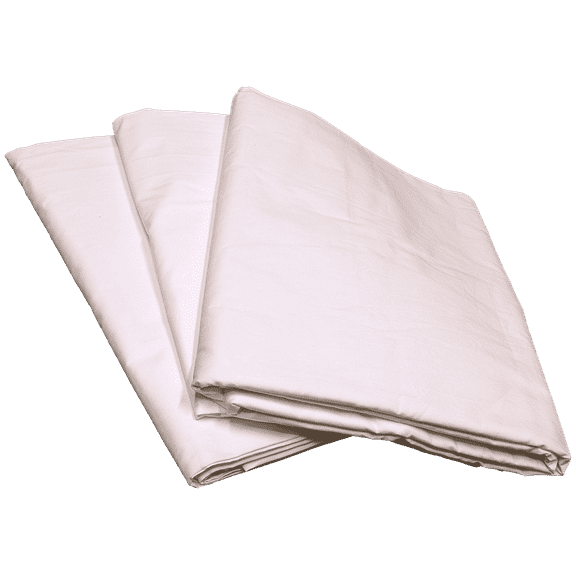 Set of 4 Embrace Flat Sheets Full 84 x 118 | Luxurious White 100% Supima Cotton