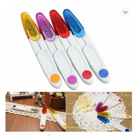 4 Pack Embroidery Sewing Snips Set, Thread Cutter Scissors and Nippers, Random Colors, TIKA
