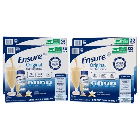 4 Pack | Ensure Original Vanilla Nutrition Shake, 8 fl. oz, 30 Pack