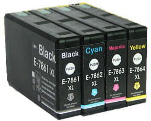 4 Pack: Epson T786XL Remanufactured High Yield Cartridges (2600 yield Black and 2000 yield each of CMY) - image 1 of 1