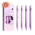 thumbnail image 1 of 4 Pack Erasable Gel Pens with Built-in Eraser,Purple Barrel, Medium Point (0.5mm), Black Gel Ink Pens for Home, Office, Journaling, Writing, Note-Taking, Teacher Supplies, 1 of 6