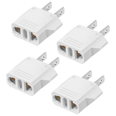 4 Pack Europe to US Plug Adapter,Plug Adapter European to American,220v to 110v Adapter Plug Converter,EU to US Plug Adapter,Power Travel Adapters European to American