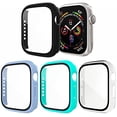 thumbnail image 1 of [4 Pack] Exclusives Compatible with Apple Watch 42mm Case, Full Coverage Bumper Protective Case with Screen Protector for Men Women iWatch Series 3/2/1, Black, Clear, Baby Blue, Turquoise, 1 of 1