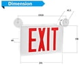 thumbnail image 2 of 4 Pack UL-Listed LED Exit Sign With Emergency Lights - Red, Dual Lamp, ABS Fire Resistant, 120/277V 2 of 4