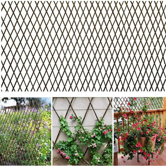 4 Pack Expandable Willow Lattice Fence for Climbing Plants 36 x 92 Inch