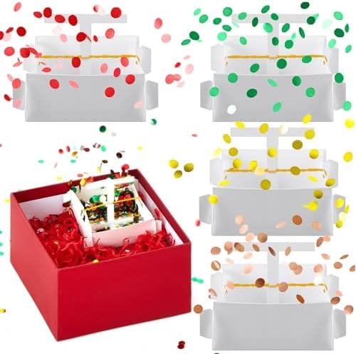 4 Pack Explosion Gift Box with Confetti,DIY Confetti Explosion Gift Box ...