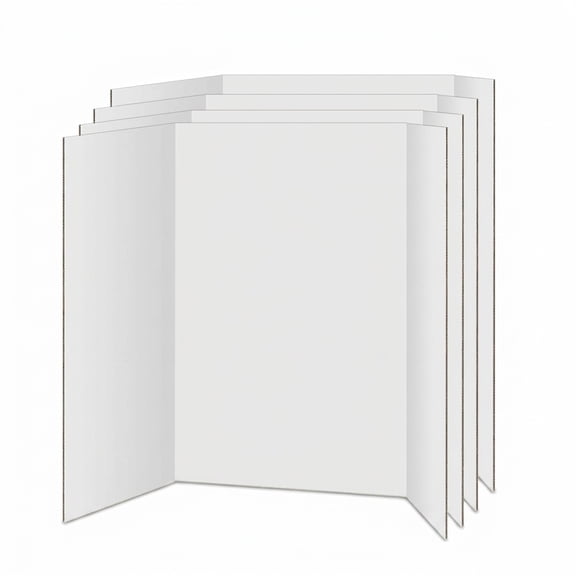 4 Pack Extra Large 36"x48" Trifold Corrugated Presentation Boards