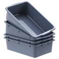 thumbnail image 1 of Gamexcel 4-Pack Extra Large Bus Tubs Restaurant, Commercial Tote Box, Plastic Bus Box, 8.6 Gallon, Dark Grey - 24.5" x 16.5" x 7", 1 of 7