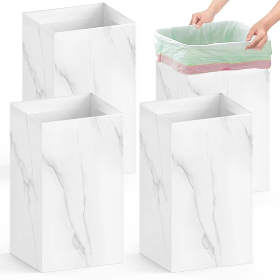 4 Pack Extra Large Disposable Trash Cans, Reusable Portable Garbage Can, 13 Gall