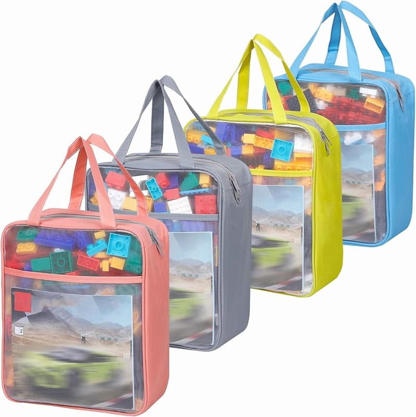 4 Pack Extra Large Mesh Toy Zipper Storage Bags(11.8 * 9.8 * 5.2in ...