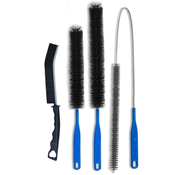 4 Pack Extra Long Flexible Dryer Vent Cleaning Brushes - Lint, Pet Hair & Dust Remover for Dryer, Refrigerator Coils, Washers & Sink Drains