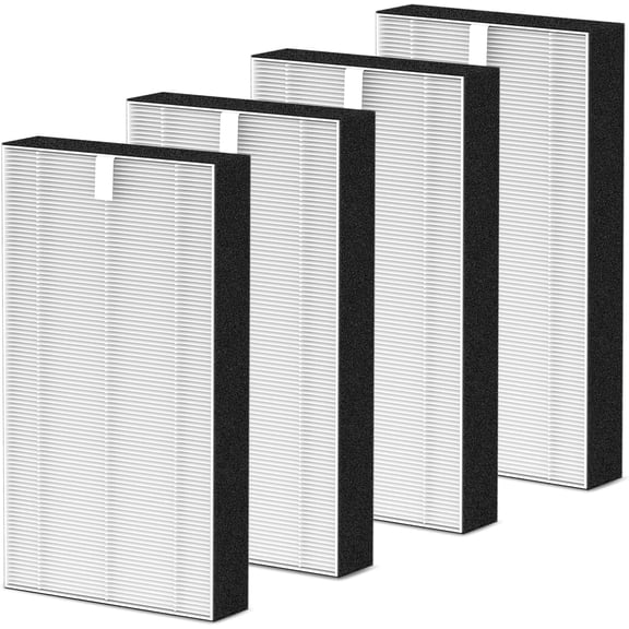 4 Pack F1 Air Filter Replacement Compatible with 3M Filtrete Air Puri-fier Models FAP-T02WA-G1 FAP-T02-F1 FAP-C01-F1 FAP-C01BA-G1 FAP-ST02W and FAP-ST02N, Ture HEPA F1 Filter for Air Puri-fier