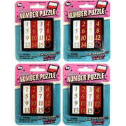 4 Pack FIFTEEN 15 PUZZLE Sliding Number Brain Teaser Classic IQ Test Toy Game