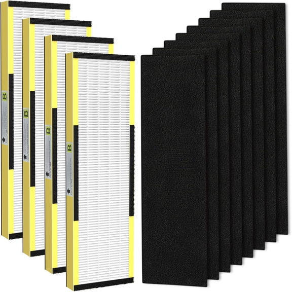 4 Pack FLT4825 Filter B Replacement with Activated Carbon Pre-Filters Compatible with Guardian HEPA Air Purifier AC4825 AC4825E AC4300 AC4800 AC4880 AC4900 AC4850