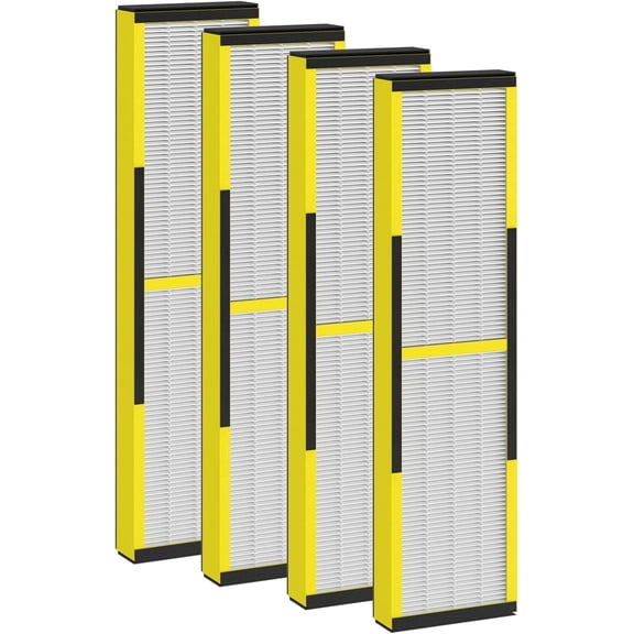 4 Pack FLT4825 HEPA Filter B Replacement Fit for Germ Guardian Air Puri-fier AC4825 AC4300 AC4800 AC4900 AC4850, AC4825E Replacement Filter Fit for Germ Guardian Air Puri-fier Filter Replacement