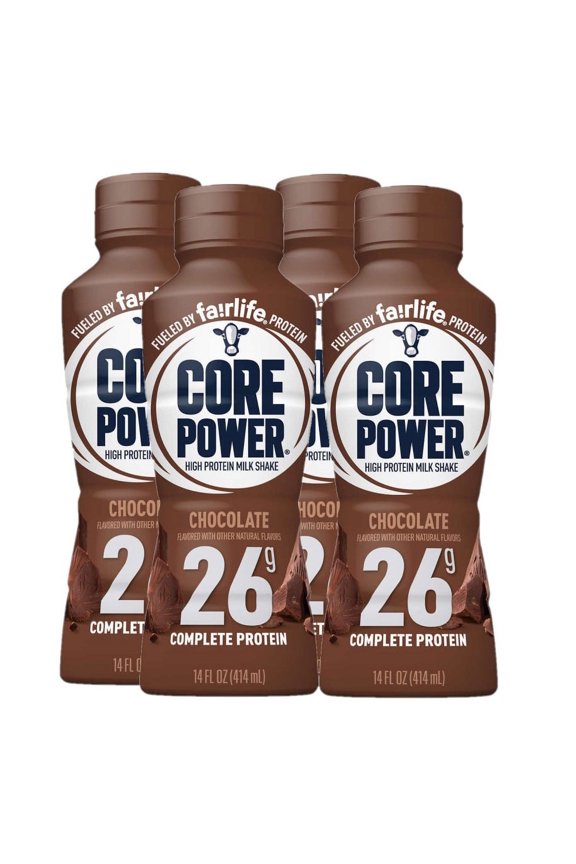 4 Pack | Fairlife Core Power High Protein Shake, Chocolate, 14 fl oz