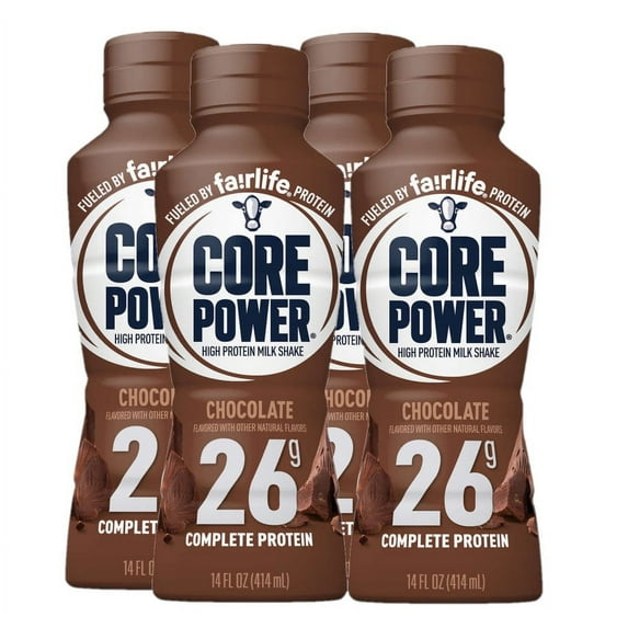4 Pack | Fairlife Core Power High Protein Shake, Chocolate, 14 fl oz