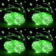 thumbnail image 1 of 4 Pack Fairy String Lights Battery Operated 6.6Ft 20 LEDs Silver Copper Wire Twinkle Lights for Halloween Christmas Bedroom Indoor Outdoor Wedding Party Decoration (Green）, 1 of 7