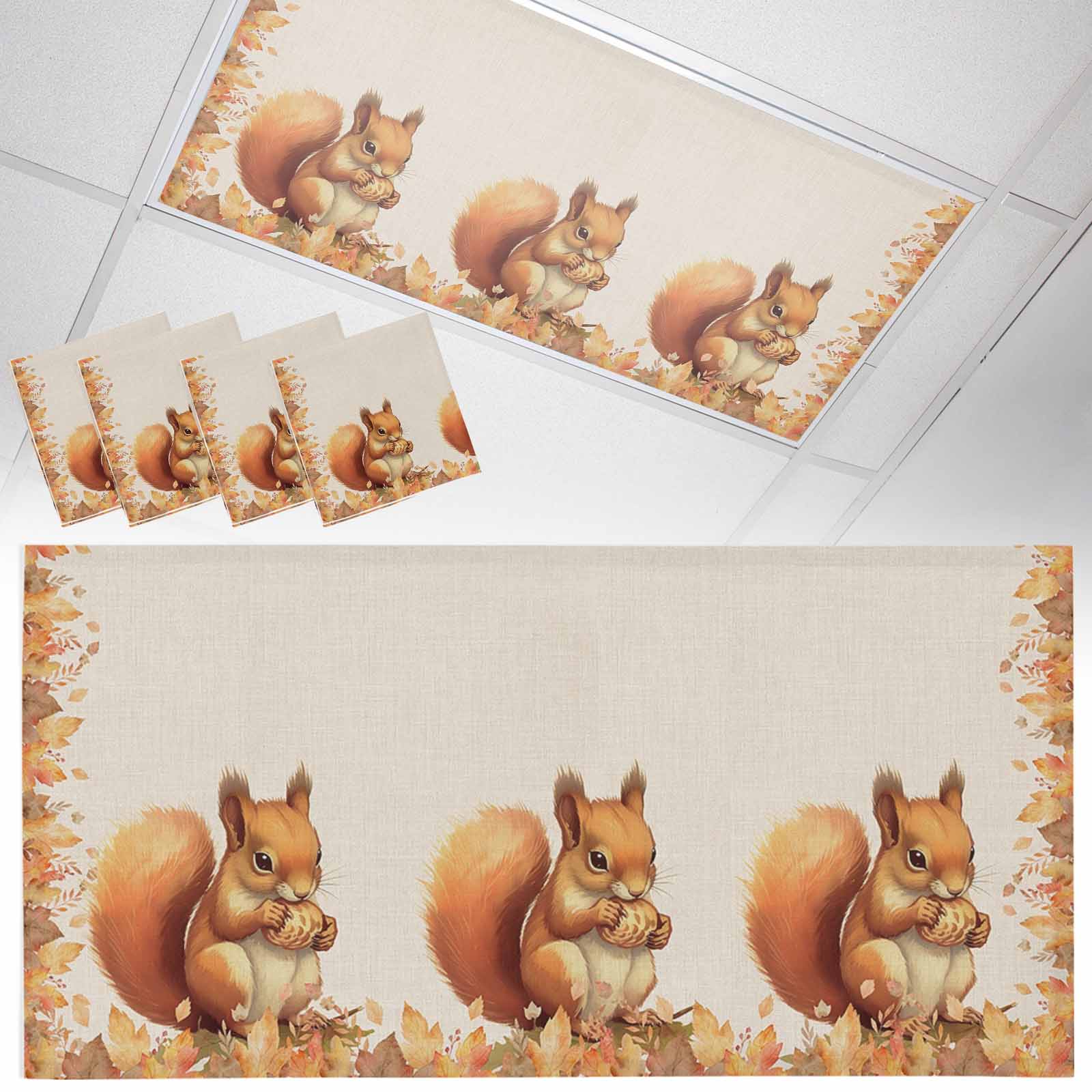 4 Pack Fall Thanksgiving Fluorescent Light Covers for Ceiling Lights ...