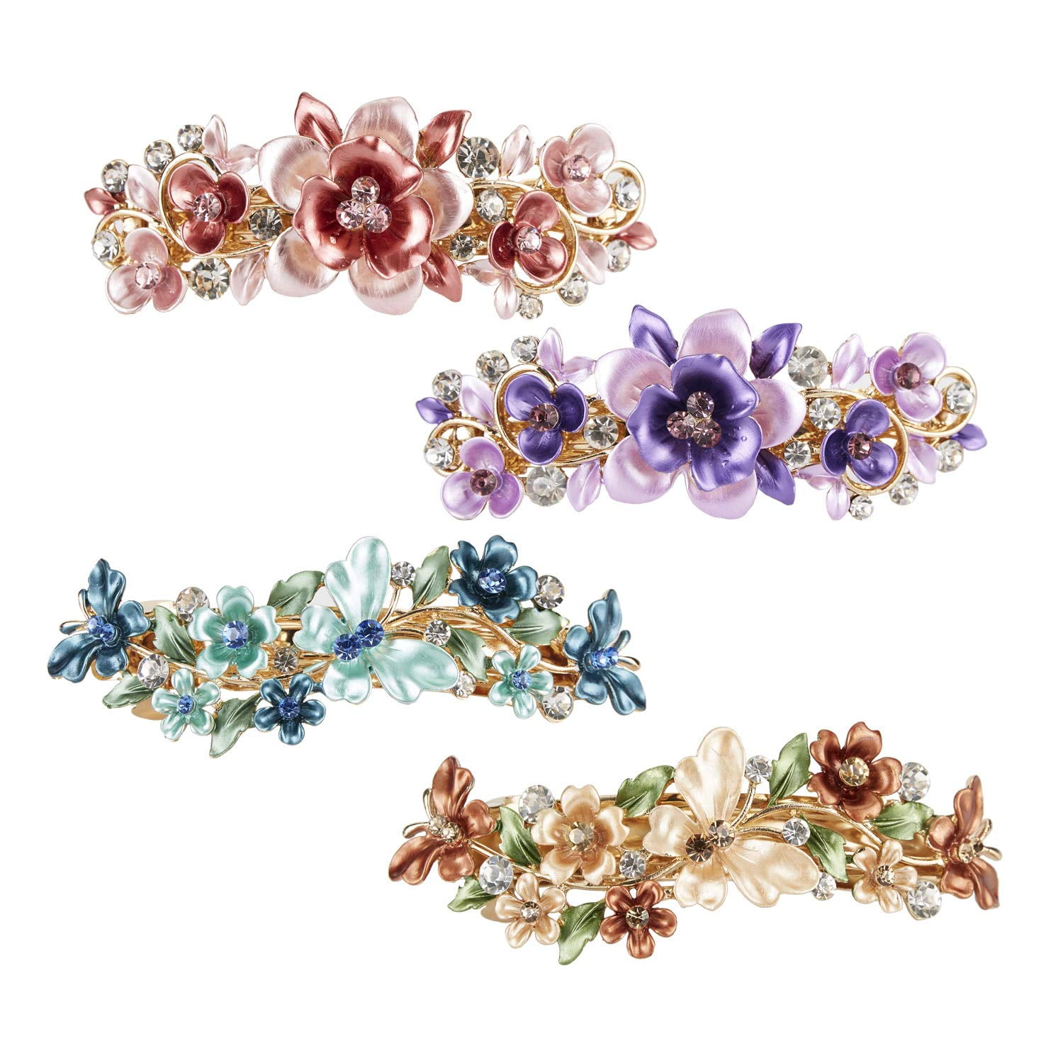 STUNNING VINTAGE HAIR CLIP BUNDLE Vintage Victorian French Barrette 80MM- Thick Hair Barrette  main image 4