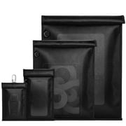 4 Pack Faraday Bags Flame Retardant Fireproof Signal Shielding Bag RFID Shielding Bag Cell Phone Signal Blocker for Car Keys, Credit Cards, Mobile Phones, Tablets, Laptops