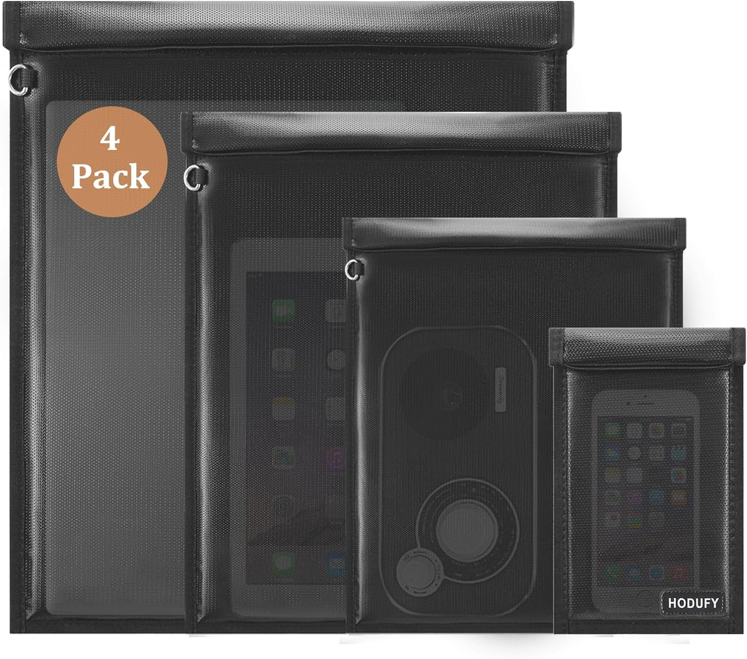 4 Pack Faraday Bags for Laptops & Tablet & Radio & Car Keys, Faraday