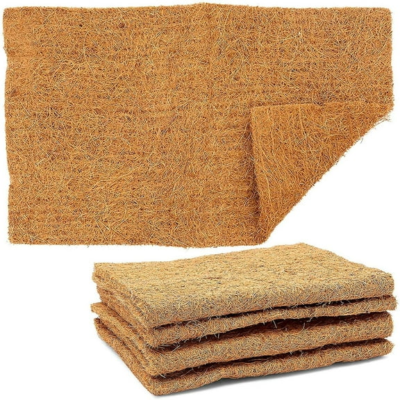 4-Pack Farmlyn Creek Coco Fiber Substrate Mats for Small Pets, Natural Coir (12x20 In)