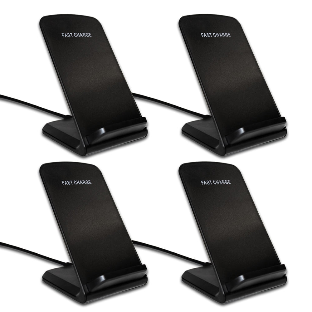 4-Pack Fenzer Wireless Charger, 15W Fast Qi-Certified Charging Station Sleep-Friendly Adaptive Light Compatible for iPhone 16 15 14 13 Pro XS 8 Plus Samsung Galaxy S25 S24 S23 S22 S21 Google Pixel