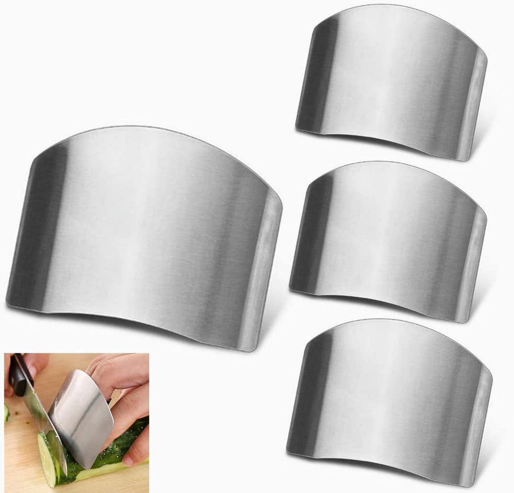 Stainless Steel Finger Hand Protector, 3PCS Stainless Steel Finger Guard  for Cutting Food, Premium Finger Shield Knife Cutting Protector Slicing  Tool