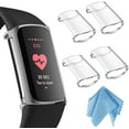 thumbnail image 1 of [4 Pack] Fintie Case for Fitbit Charge 6 / 5, Full-Around Screen Protector TPU Case Cover Bumper Shell Accessories, Clear, 1 of 8