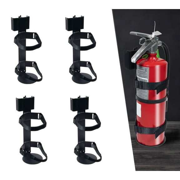 (4 Pack) Fire Extinguisher Mounting Bracket for E-Trucks - 22 lbs WLL - E-Track Mount Bracket for Fire Extinguisher for Car, Semi Truck or Off-Road Vehicle - Fits Most Vehicles