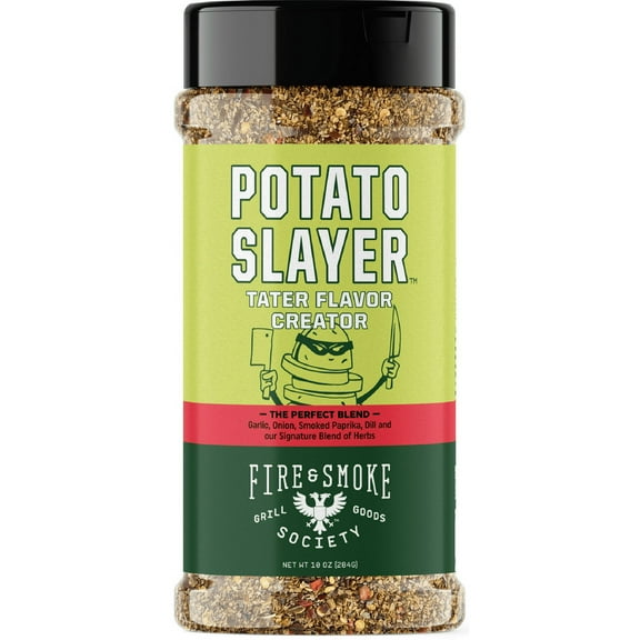 (4 Pack) Fire & Smoke Society Potato Slayer Vegetable Seasoning Blend, 10 Ounce Mixed Spices & Seasonings
