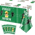 thumbnail image 1 of 4 Pack First Down Tablecloths, 51x87'' Football 1st Birthday Plastic Disposable Table Covers First Year Down Tablecloth for Boys First Birthday Party Decorations, Football 1st Birthday Party Supplies, 1 of 7