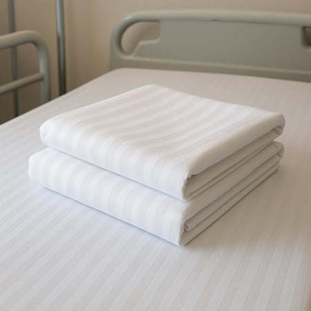 4 Pack Fitted Hospital Bed Sheets with Elastic All Around for a Double Brushed Ultra Soft Breathable 100% Microfiber Sheets, 36” x 84” x 12”