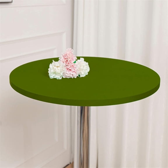4-Pack Fitted Round Tablecloth Spandex Stretch Cocktail Table Cover Elastic Edge Table Topper Cap, Table Cover for Outdoor/Indoor Use, Fits Round Tables up to 2