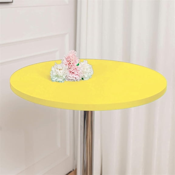 4-Pack Fitted Round Tablecloth Spandex Stretch Cocktail Table Cover Elastic Edge Table Topper Cap, Table Cover for Outdoor/Indoor Use, Fits Round Tables up to 2