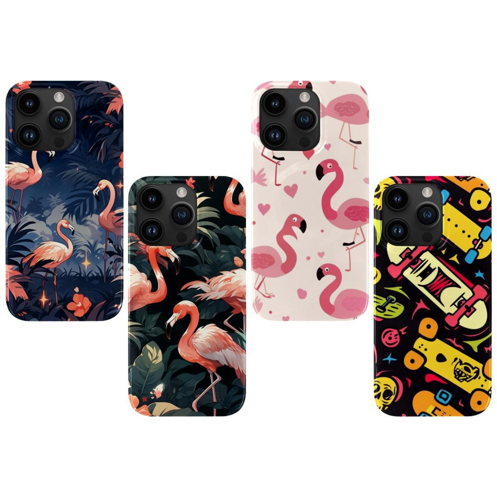4 Pack Flamingo Protective Shockproof Phone Case for iPhone 16 Pro