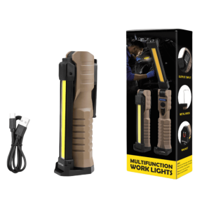 Flashlights,KEPEAK LED Work Light, USB C Rechargeable Work Light with Magnetic Base and Hanging Hook, 360Rotate 5 Modes Flashlights for Car Engines Repair, Emergency and All Tight Spots