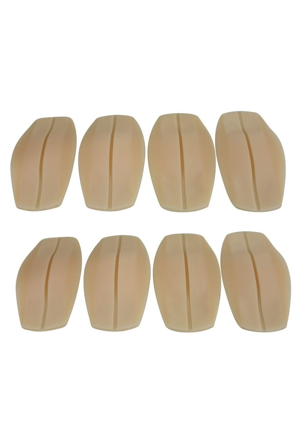 4 Pack Flirtzy Soft Silicone Bra Shoulder Strap Cushions Bra Strap Holder Non-slip Shoulder Pads Ease Shoulder Discomfort -Nude Color