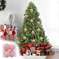 thumbnail image 1 of 4 Pack Flocked Glitter Plastic Christmas Balls Multicolor With Hanging Cap Rope For Christmas Tree Home Office Holiday Decorations, 1 of 6