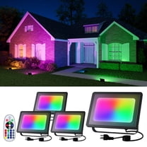 4 Pack 50W Led Flood Lights 500W Equi Color Change with Remote Waterproof 16 Multicolor Lamp Indoor Outdoor Up Lighting for Wall Decoration, Garden