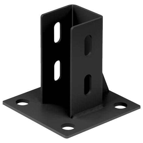 4 Pack Floor Mount Post Base Plate Fits 1515 15 Series Aluminum Profile Extrusion Frame, Ground Flange Anchor Bracket$$Hardware